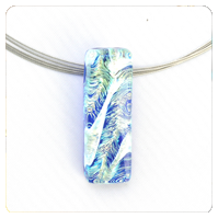  fusingschmuck halsketten dichroic blau