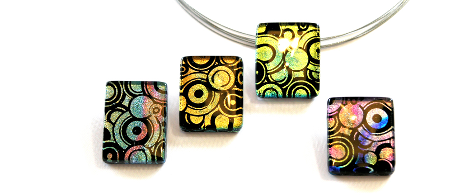 Fusingschmuck mit motiven glasschmuck